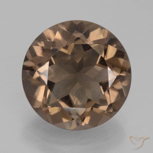 4.90ct Натуральный Гикори Браун Дымчатый кварц, Круглый, Чистота VS