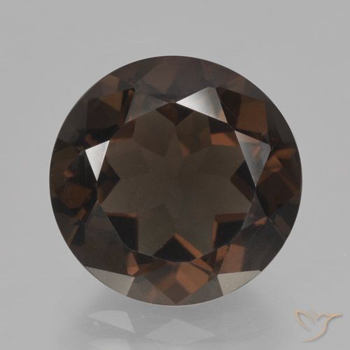 6.05ct Натуральный Коричневый Дымчатый кварц, Круглый, VVS-VS