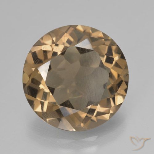 6.05ct Натуральный Светлый мокко Дымчатый кварц, Круглый, Чистота VS
