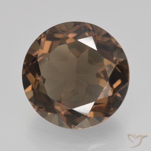 6.01ct Натуральный Теплый коричневый Дымчатый кварц, Круглый, VVS-VS