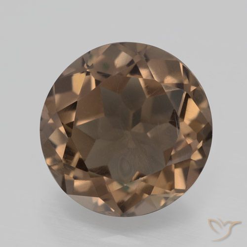 3.80ct Натуральный Имбирный пряник коричневый Дымчатый кварц, Круглый, VVS-VS