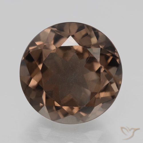 4.18ct Натуральный Теплый коричневый Дымчатый кварц, Круглый, Чистота VS