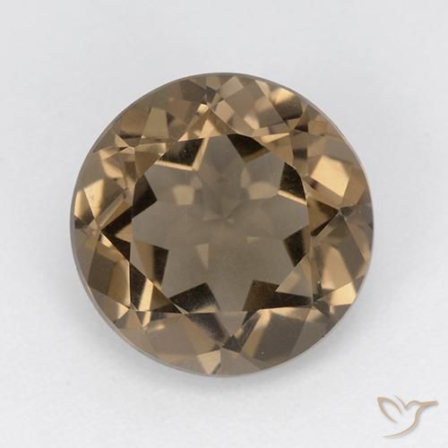 4.14ct Натуральный Теплый коричневый Дымчатый кварц, Круглый, VVS-VS