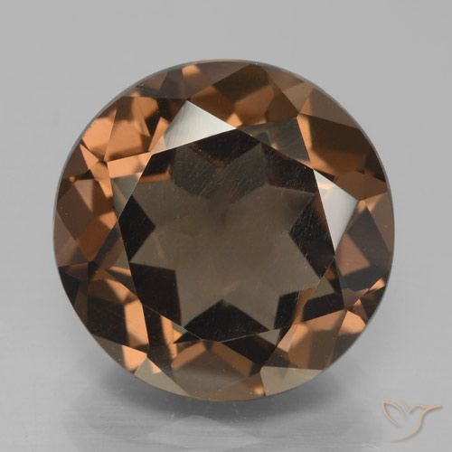 6.60ct Натуральный Гикори Браун Дымчатый кварц, Круглый, Чистота VS
