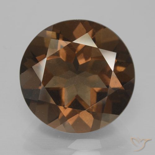 8.20ct Натуральный Коричневый Дымчатый кварц, Круглый, Чистота VS