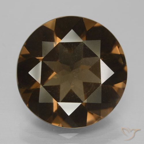 8.34ct Натуральный Коричневый Дымчатый кварц, Круглый, Чистота VS