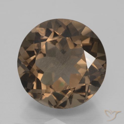 8.14ct Натуральный Имбирный пряник коричневый Дымчатый кварц, Круглый, VVS-VS