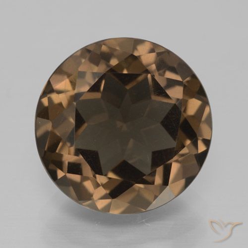6.97ct Натуральный Имбирный пряник коричневый Дымчатый кварц, Круглый, VVS-VS