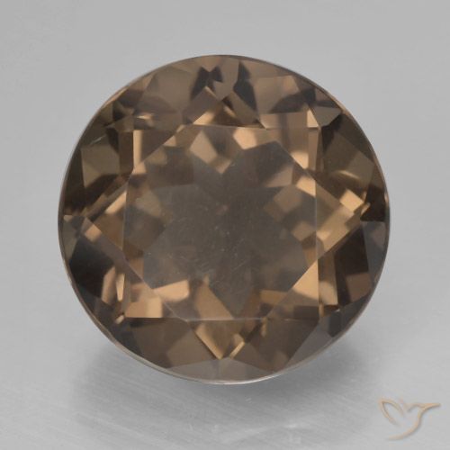 7.04ct Натуральный Гикори Браун Дымчатый кварц, Круглый, VVS-VS