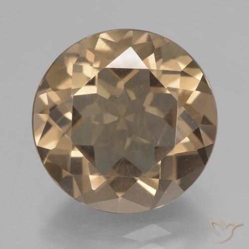 6.75ct Натуральный Светлый землисто-коричневый Дымчатый кварц, Круглый, VVS-VS