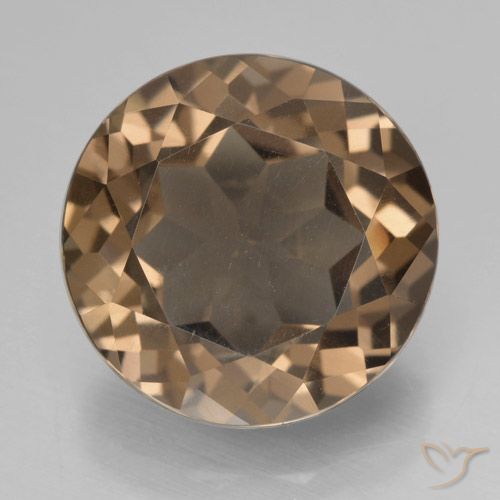 7.18ct Натуральный Имбирный пряник коричневый Дымчатый кварц, Круглый, VVS-VS