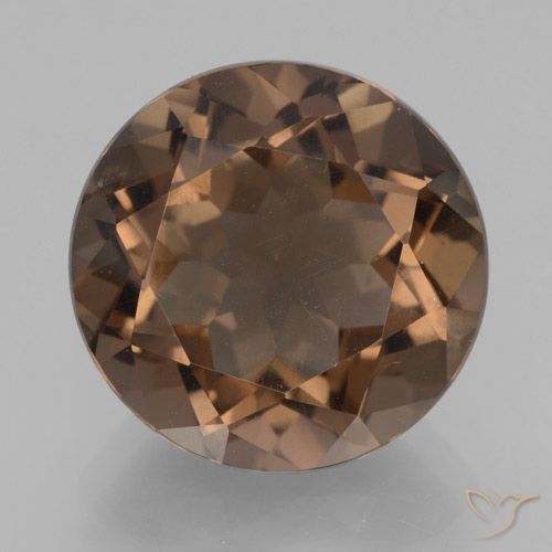 7.27ct Натуральный Гикори Браун Дымчатый кварц, Круглый, VVS-VS