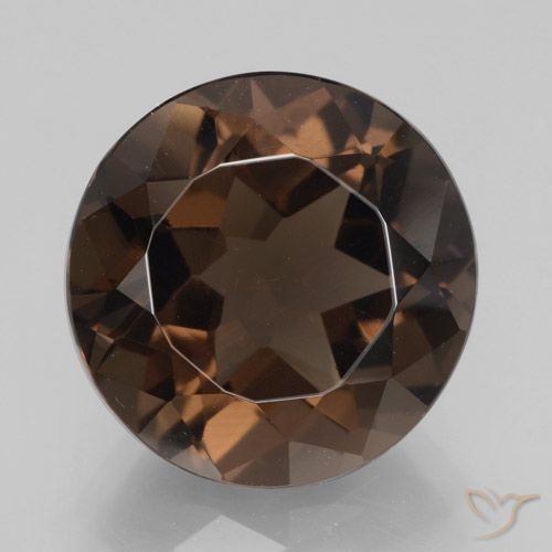 7.05ct Натуральный Гикори Браун Дымчатый кварц, Круглый, VVS-VS