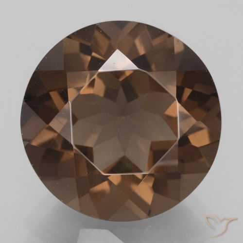 8.95ct Натуральный Гикори Браун Дымчатый кварц, Круглый, Чистота VS