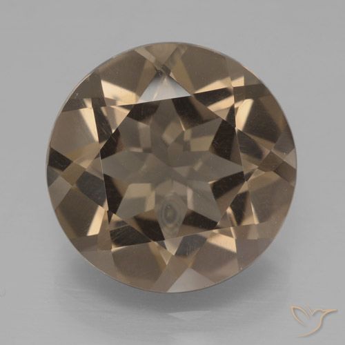 7.86ct Натуральный Гикори Браун Дымчатый кварц, Круглый, VVS-VS