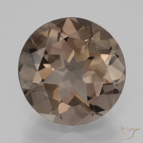 7.83ct Натуральный Коричневый Дымчатый кварц, Круглый, VVS-VS