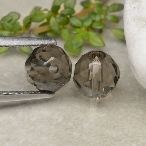 2.88 карата, натуральный Черно-коричневый Дымчатый кварц, Сфера / Шар, Прозрачный