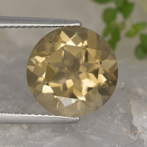 5.35ct Натуральный Средне-светло-коричневый Дымчатый кварц, Круглый, VVS-VS