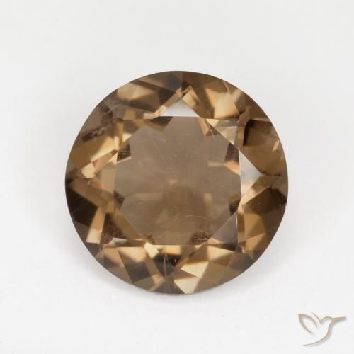 5.03ct Натуральный Светлый мокко Дымчатый кварц, Круглый, VVS-VS