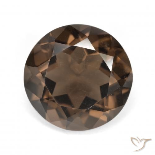 5.68ct Натуральный Коричневый Дымчатый кварц, Круглый, Чистота VVS