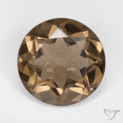 4.46ct Натуральный Светлый мокко Дымчатый кварц, Круглый, Чистота VS