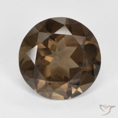 4.94ct Натуральный Гикори Браун Дымчатый кварц, Круглый, VVS-VS