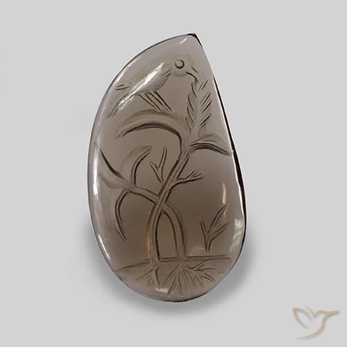 15.17ct Натуральный Коричневый Дымчатый кварц, Сердце, Прозрачный