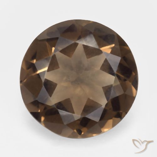 4.20ct Натуральный Умбер Браун Дымчатый кварц, Круглый, Чистота VVS
