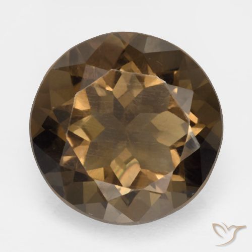 5.33ct Натуральный Теплый коричневый Дымчатый кварц, Круглый, Чистота VVS