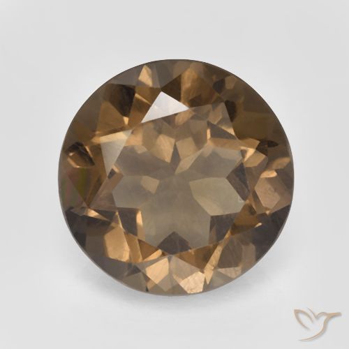 5.45ct Натуральный Имбирный пряник коричневый Дымчатый кварц, Круглый, VVS-VS