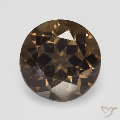 6.60ct Натуральный Теплый коричневый Дымчатый кварц, Круглый, VVS-VS