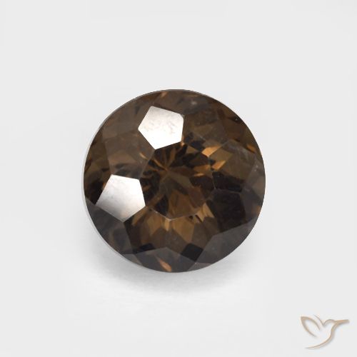 3.55ct Натуральный Коричневый Дымчатый кварц, Круглый, Чистота VVS