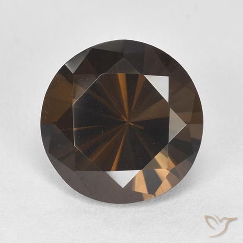 6.38ct Натуральный Красновато-коричневый Дымчатый кварц, Круглый, Чистота VVS