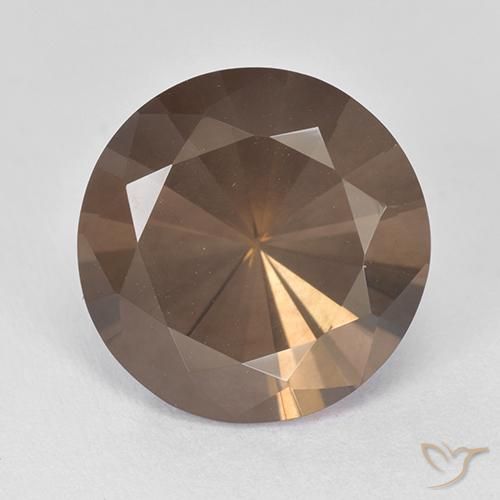 8.18ct Натуральный Гикори Браун Дымчатый кварц, Круглый, VVS-VS