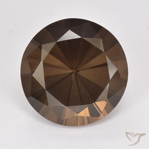 6.74ct Натуральный Гикори Браун Дымчатый кварц, Круглый, Чистота VVS