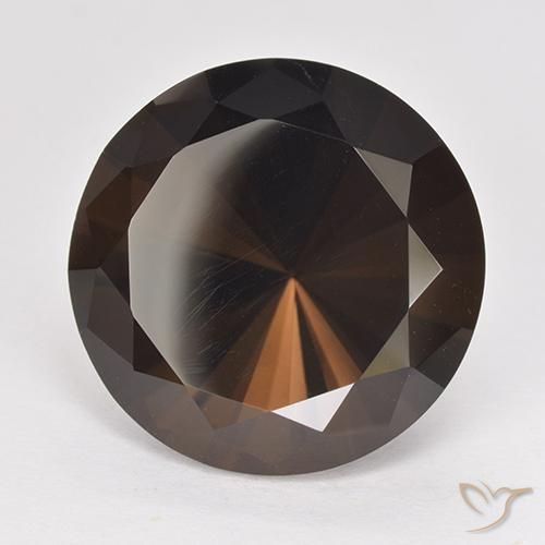 15.17ct Натуральный Гикори Браун Дымчатый кварц, Круглый, VVS-VS
