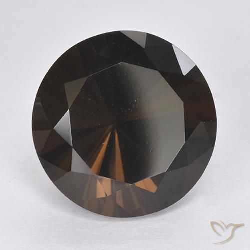 11.87ct Натуральный Темно-шоколадно-коричневый Дымчатый кварц, Круглый, VVS-VS