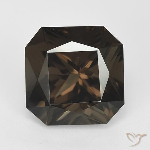 8.46ct Натуральный Умбер Браун Дымчатый кварц, Изумрудная огранка, VVS-VS