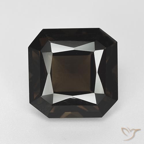 8.68ct Натуральный Шоколадно-коричневый Дымчатый кварц, Изумрудная огранка, Чистота VVS