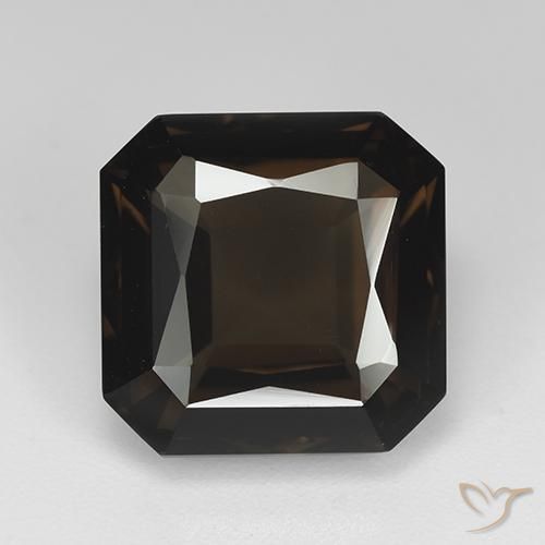 9.00ct Натуральный Шоколадно-коричневый Дымчатый кварц, Изумрудная огранка, Чистота VVS