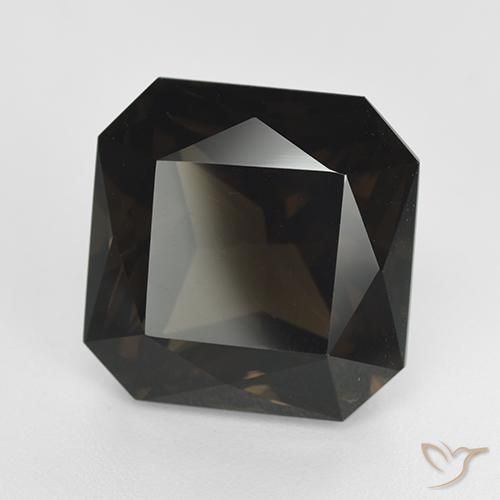 15.03ct Натуральный Коричневый Дымчатый кварц, Изумрудная огранка, Чистота VVS