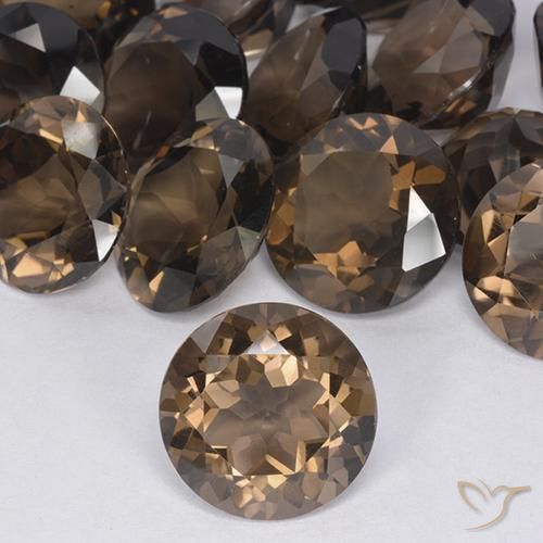 10.19ct Натуральный Теплый коричневый Дымчатый кварц, Круглый, VVS-VS