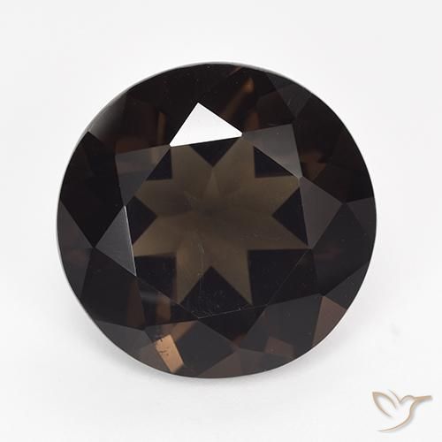 13.52ct Натуральный Коричневый Дымчатый кварц, Круглый, VVS-VS