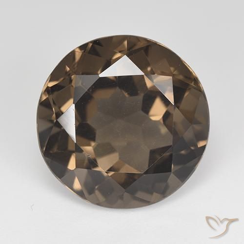 14.30ct Натуральный Шоколадно-коричневый Дымчатый кварц, Круглый, VVS-VS