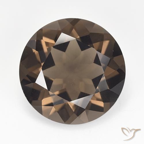 15.70 карата, натуральный Гикори Браун Дымчатый кварц, Огранка Круг, VVS-VS