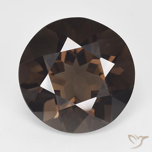 14.57ct Натуральный Коричневый Дымчатый кварц, Круглый, Чистота VS