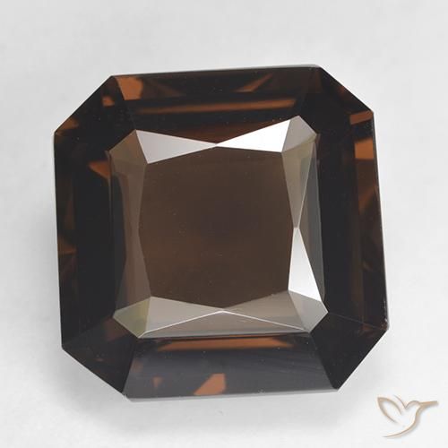 10.50ct Натуральный Коричневый Дымчатый кварц, Изумрудная огранка, Чистота VVS