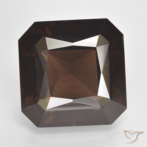 14.13ct Натуральный Красновато-коричневый Дымчатый кварц, Изумрудная огранка, Чистота VVS