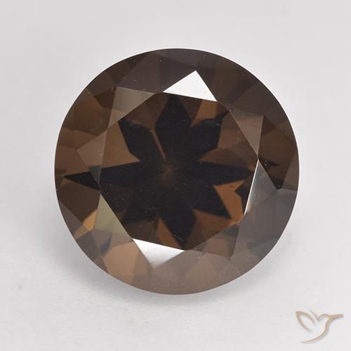 7.04ct Натуральный Гикори Браун Дымчатый кварц, Круглый, VVS-VS