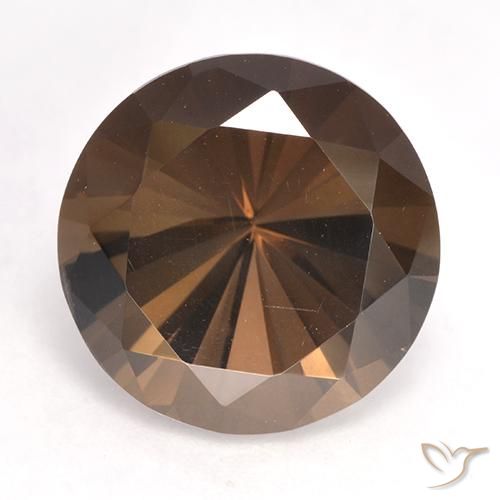 9.01ct Натуральный Коричневый Дымчатый кварц, Круглый, Чистота VVS